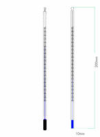 Termómetro 0 a 200ºC de 200mm modelo W02 Varilla termométrica 0 a 200ºC de 200mm